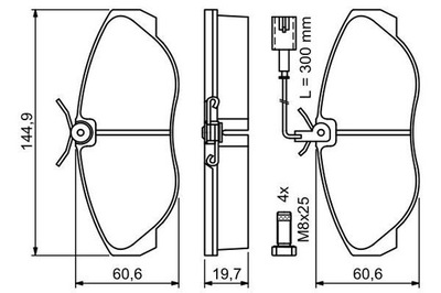 BOSCH 0 986 424 556 КОЛОДКИ ДИСКОВЫЕ ТОРМОЗНОЕ фото