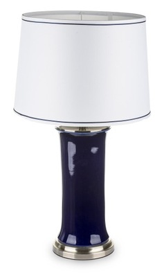 Lampa stołowa lampka nocna z abażurem granatowa