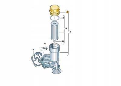 OBUDOWA FILTRA OLEJU KOREK AUDI A4 038115433