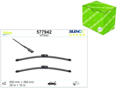 WIPER WIPER BLADES 2 PCS. VF942 SILENCIO XTRM 650 380MM RENAULT CAPTUR  