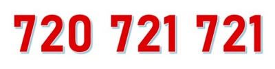 720 721 721 STARTER ZŁOTY ŁATWY PROSTY NUMER KARTA SIM GSM PREPAID