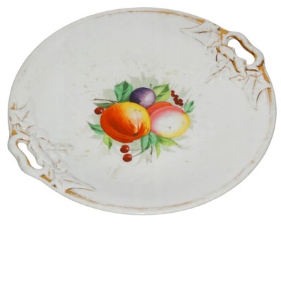 PATERA AŻUROWA SECESJA ŚLĄSK OWOCE WAŁBRZYCH