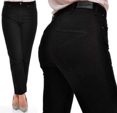 WRANGLER spodnie HIGH black RETRO SLIM W26 L32