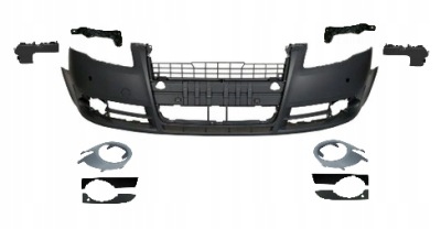 Audi a4 b7 8e 2004-2008 бампер передній перед pdc фото №1