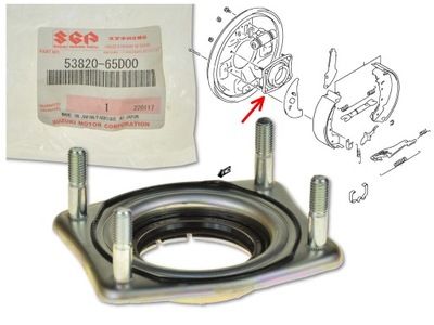 Корпус кронштейн подшипник полуось задняя 53820-65d00 фото №1