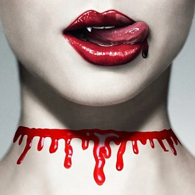 Naszyjnik Choker Halloween Krew Sącząca się Horror