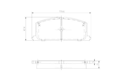 NIPPARTS TRINKELĖS STABDŽIŲ TOYOTA CAMRY _V2_ 1.8 I SV20_ NIPPARTS 