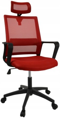 Fotel RODOS krzesło biurowe wentylowany czerwony