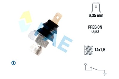 FAE SENSOR DE PRESIÓN ACEITES ABARTH RITMO ALFA ROMEO SPIDER FIAT 125  