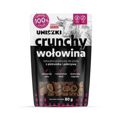 Uniszki Crunchy Wołowina Pietruszka Pokrzywa 80g