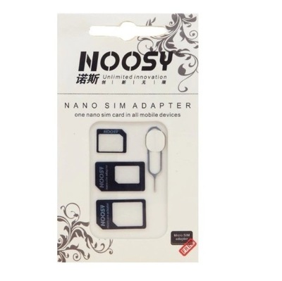 Adaptery noosy adapter karta SIM microsim nanosim