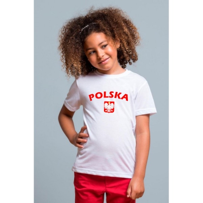 Koszulka Dziecięce POLSKA 100% Bawełna r.116
