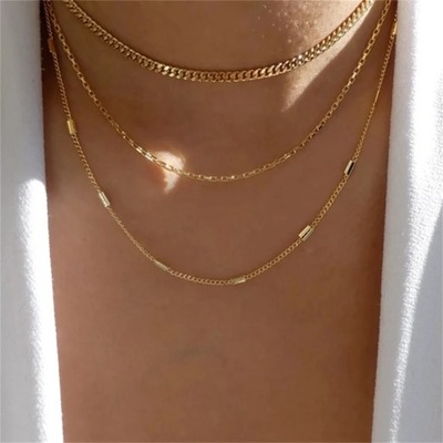 Bls-miracle Fashion Gold Color Heart-Shaped Necklace For Women Trendy Multi