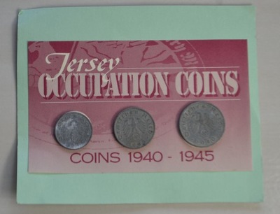 Jersey - okupacja - zestaw 3 monet