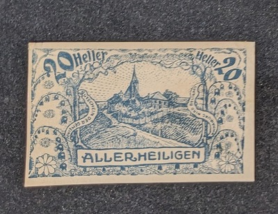 NOTGELD 20 HELLER - 1920 AUSTRIA