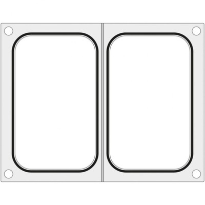 Matryca forma do zgrzewarek MCS na dwie tacki pojemniki 178x113 mm - Hendi