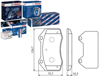 Комплект тормозных колодок тормозных bosch fdb1667 6116089 фото №1