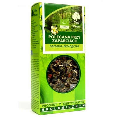 HERBATKA POLECANA PRZY ZAPARCIACH BIO 50 g - DARY