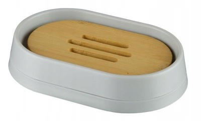Mydelniczka ESPINO pojemnik na mydło szara bambus