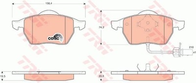 КОЛОДКИ ТОРМОЗНЫЕ ПЕРЕД VW SHARAN 95-10 Z ДАТЧИКОМ