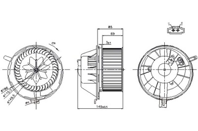 NISSENS VENTILADOR SOPLADORES AUDI A3 Q3 SEAT ALHAMBRA ALTEA ALTEA XL  