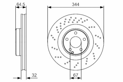 BOSCH ДИСКИ ТОРМОЗНЫЕ ТОРМОЗНЫЕ 2 ШТУКИ. ПЕРЕД MERCEDES E T-MODEL S212 E W212 SLC