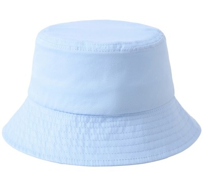 Niebieski Jasny KAPELUSZ bawełniany czapka letnia BUCKET HAT r. 50-52