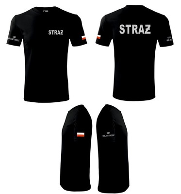 Koszulka t-shirt Straż STRAŻACKA ODBLASK OSP XXL