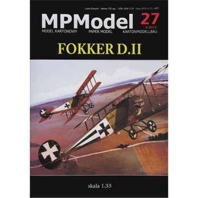 MPModel 27 - Samolot myśliwski Fokker D.II 1:33