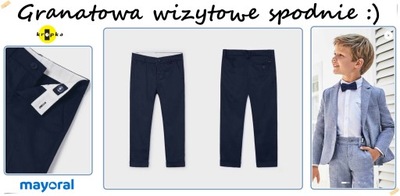 GRANATOWE WIZYTOWE SPODNIE 3542 3486 3267 MAYORAL 92 cm