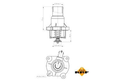 NRF TERMOSTATAS SKYSČIAI AUŠINAMOSIOS ALFA ROMEO 159 CHEVROLET AVEO AVEO 