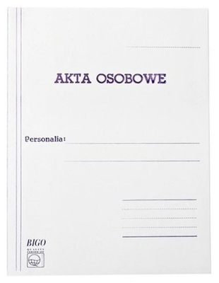 Teczka akt osobowych Bigo bez oczek ABCD