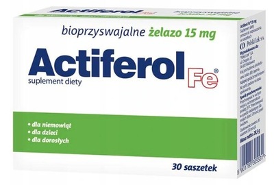 Actiferol Fe 15mg żelazo bioprzyswajalne 30 saszetek