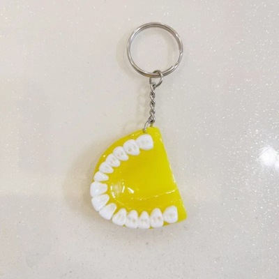 DENTIST KEYCHAIN MOLD RESIN JAW MODELO DENTURE KEYRING KEYCHAIN PARA BAGS  