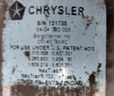 Fiat freemont 2.0 m-jet 4x4 автоматическая коробка передач редуктор задняя задний 05146768ac фото №1