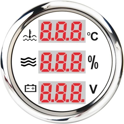 NUEVO 52MM 3 IN 1 FOR WATER TEMPERATURA METER VOLTAGE OIL PRESSURE GAUGE FOR ~76856  