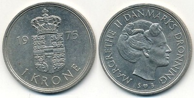 Dania 1 Krone - 1975r ... Monety