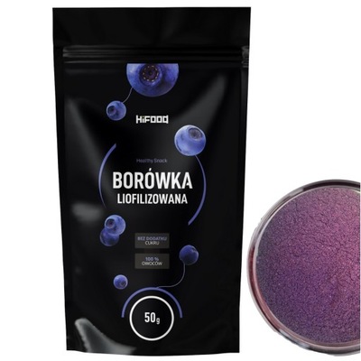 BORÓWKA LIOFILIZOWANA 50g Borówki 100% PROSZEK HiFOOD