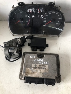 Блок керування набір стартовий seat arosa 1.7 sdi 0281001748 фото №1