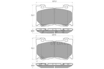 TOMEX BRAKES ZAPATAS DE FRENADO NISSAN 370Z 09- PARTE DELANTERA  