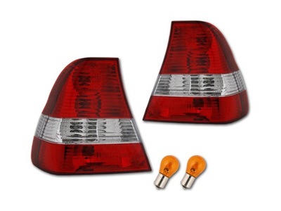 Лампы задние kpl тюнинг red white biało красные bmw 3 e46 compact 2000-2004 фото №1
