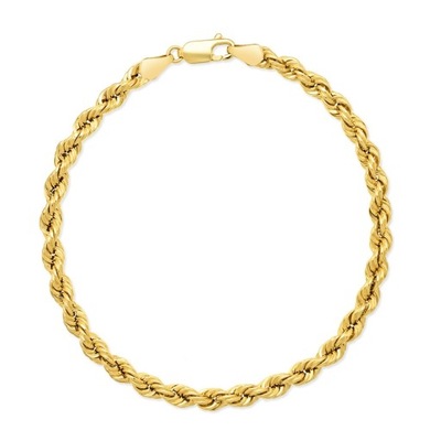 Złota bransoletka - Kordel 20cm pr.585