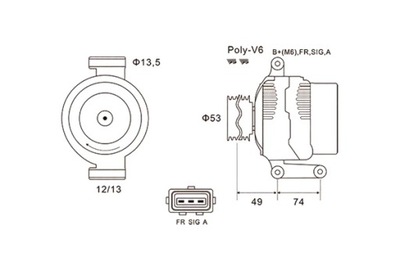 MAGNETI MARELLI ГЕНЕРАТОР 12V FORD MONDEO III 1.8 2.0 2000-2007