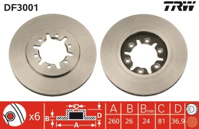 DISC BRAKE TRW DF3001  