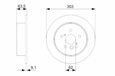 BOSCH DISCOS DE FRENADO 2 PIEZAS 0986479338 PARTE TRASERA TOYOTA RAV4 01-  