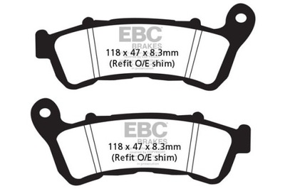 PADS BRAKE EBC FA388HH REINFORCED (KPL. NA 1 TARCZE)  