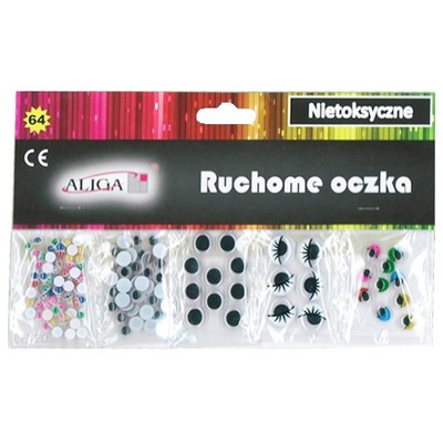 Ruchome oczka na blistrze mix