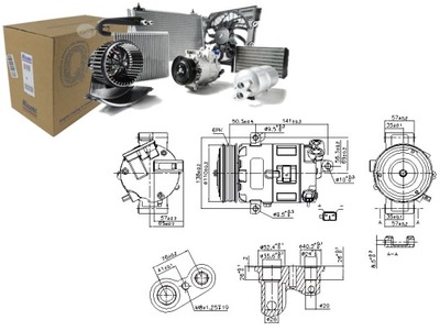 KOMPRESORIUS KONDICIONAVIMO FIAT BRAVO II DOBLO DOBLO CARGO GRANDE PUNTO 