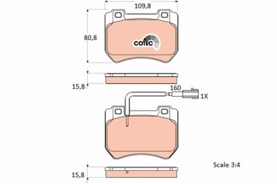 КОЛОДКИ ГАЛЬМІВНІ ALFA ПЕРЕД 159 05- 1,9/2,0 JTD GDB1904