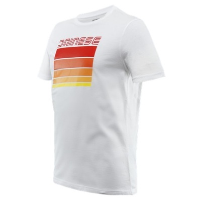 Koszulka Dainese Stripes T-Shirt Biało/Czerwona S